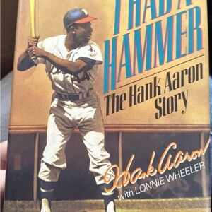 Hardcover,book I had a Hammer: The Hank Aaron Story Book, by Hank Aron signature